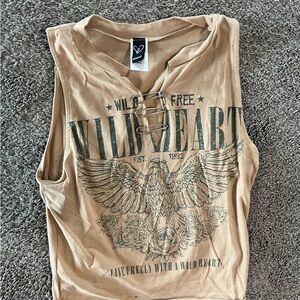 Wild Heart Tan Graphic woman’s  Shirt